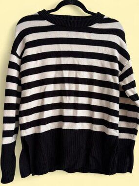 Industry Black & White Striped Sweater — Size S/P